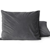 Velvet 2 in 1 Pillowcase | Anthracite | 60cm x 70cm - The Bedding & Blankets Store