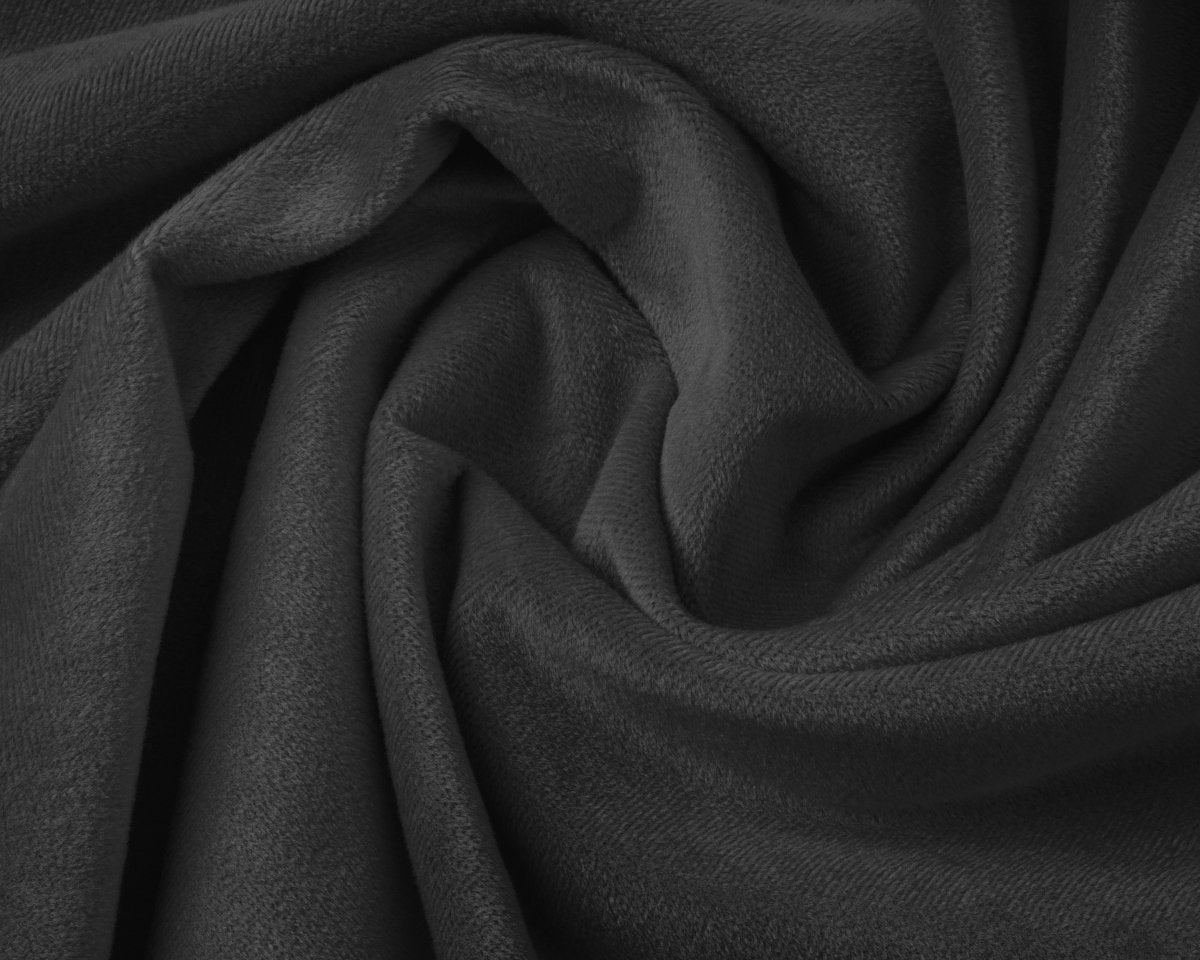 Velvet 2 in 1 Pillowcase | Black | 60cm x 70cm - The Bedding & Blankets Store