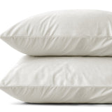Velvet 2 in 1 Pillowcase | Cream | 60cm x 70cm - The Bedding & Blankets Store