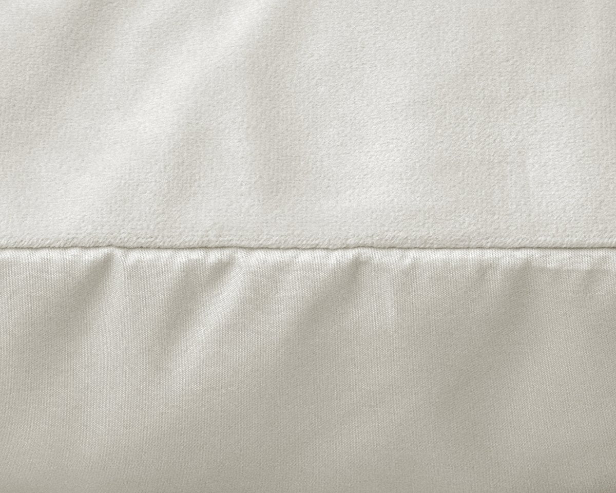 Velvet 2 in 1 Pillowcase | Cream | 60cm x 70cm - The Bedding & Blankets Store