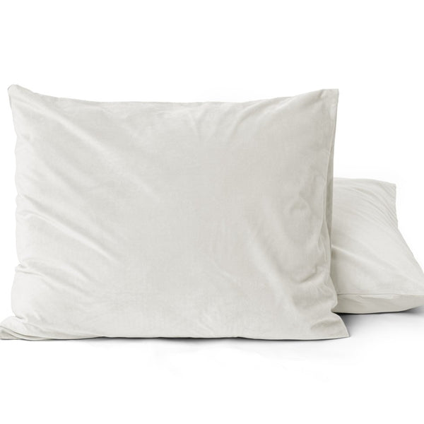 Velvet 2 in 1 Pillowcase | Cream | 60cm x 70cm - The Bedding & Blankets Store