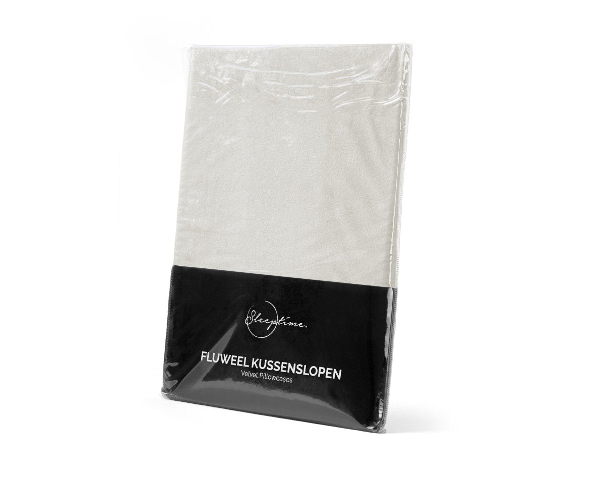 Velvet 2 in 1 Pillowcase | Cream | 60cm x 70cm - The Bedding & Blankets Store