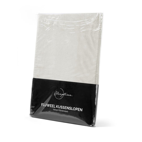 Velvet 2 in 1 Pillowcase | Cream | 60cm x 70cm - The Bedding & Blankets Store