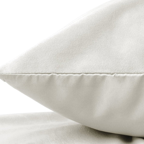 Velvet 2 in 1 Pillowcase | Cream | 60cm x 70cm - The Bedding & Blankets Store