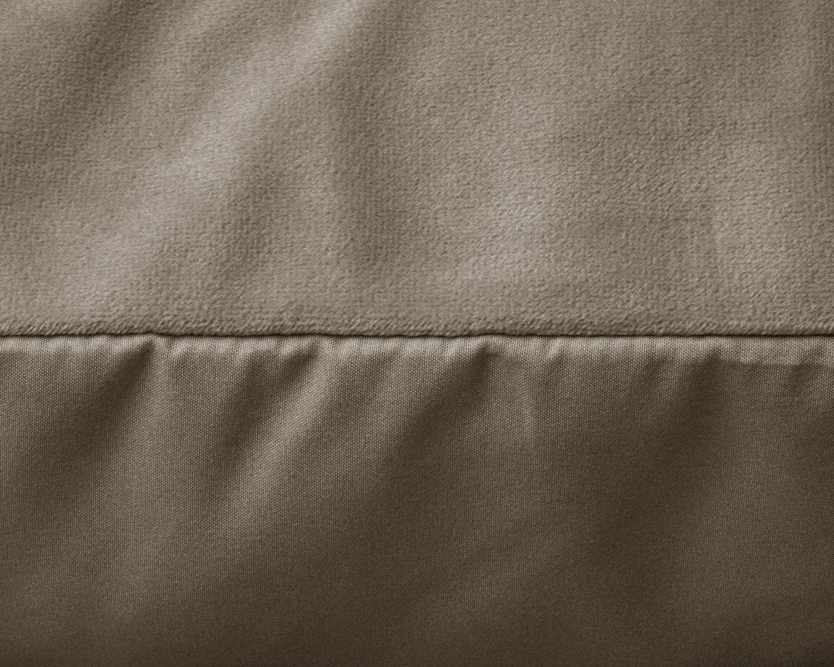 Velvet 2 in 1 Pillowcase | Taupe | 60cm x 70cm - The Bedding & Blankets Store