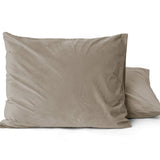 Velvet 2 in 1 Pillowcase | Taupe | 60cm x 70cm - The Bedding & Blankets Store