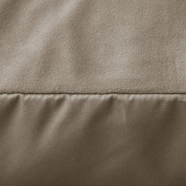 Velvet 2 in 1 Pillowcase | Taupe/Grey | 60cm x 70cm - The Bedding & Blankets Store