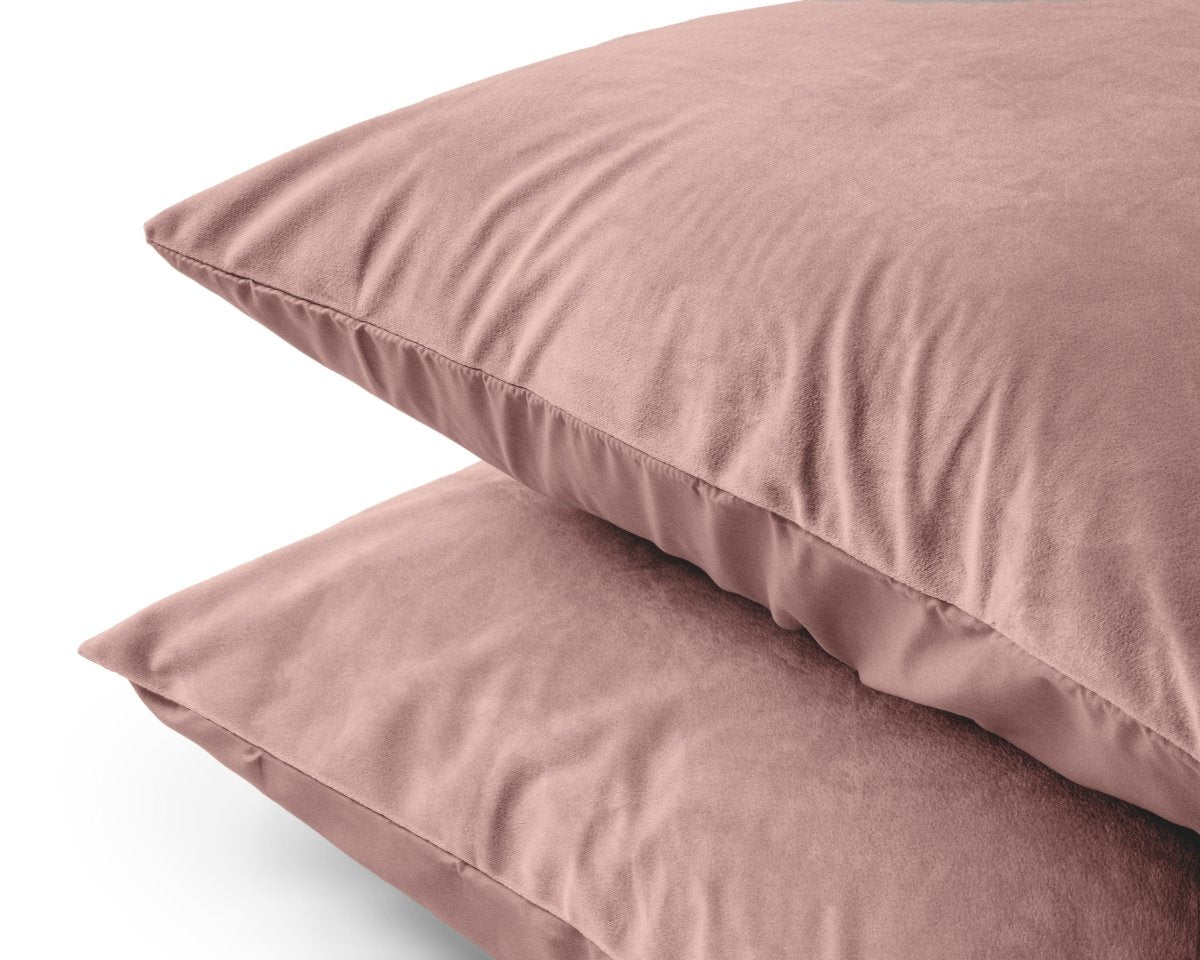 Velvet 2 in 1 Pillowcase | Vintage Pink | 60cm x 70cm - The Bedding & Blankets Store