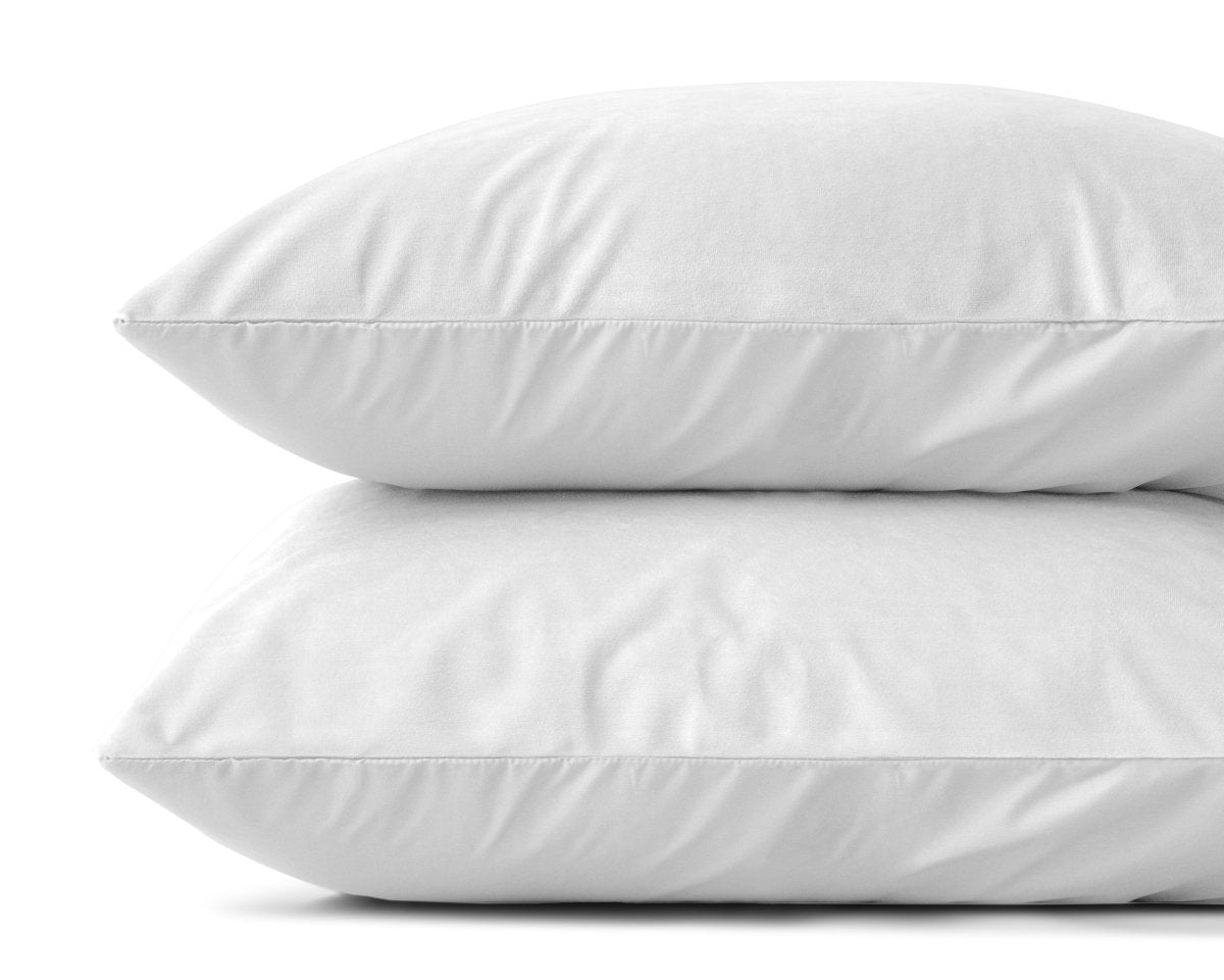 Velvet 2 in 1 Pillowcase | White | 60cm x 70cm - The Bedding & Blankets Store