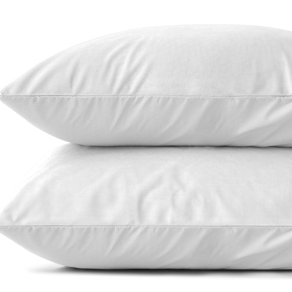 Velvet 2 in 1 Pillowcase | White | 60cm x 70cm - The Bedding & Blankets Store