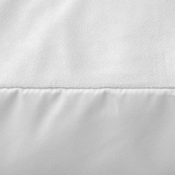 Velvet 2 in 1 Pillowcase | White | 60cm x 70cm - The Bedding & Blankets Store