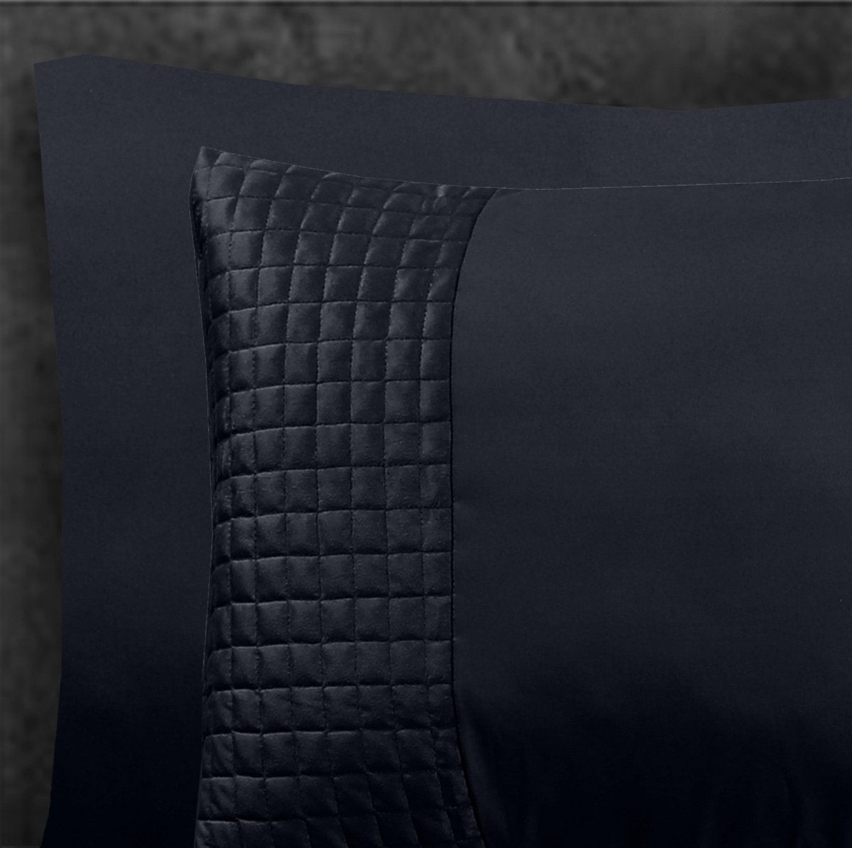 Velvet Band Pillowcase | Black | 60cm x 70cm - The Bedding & Blankets Store