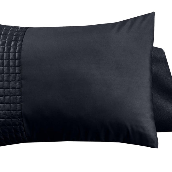 Velvet Band Pillowcase | Black | 60cm x 70cm - The Bedding & Blankets Store
