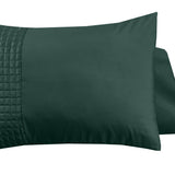 Velvet Band Pillowcase | Green | 60cm x 70cm - The Bedding & Blankets Store