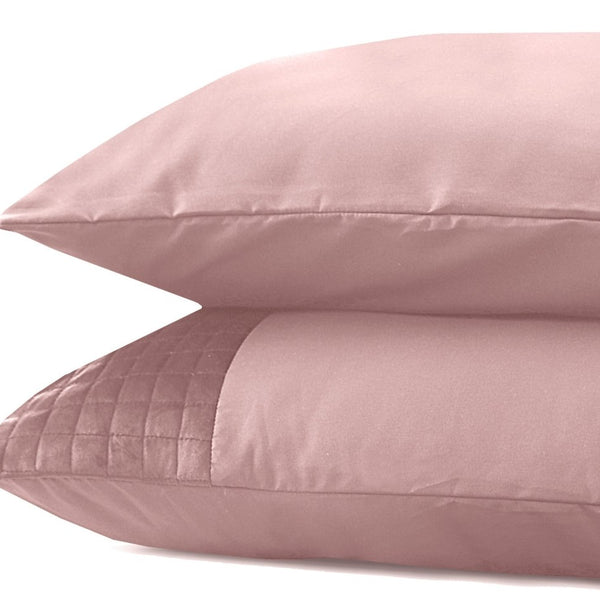 Velvet Band Pillowcase | Pink | 60cm x 70cm - The Bedding & Blankets Store