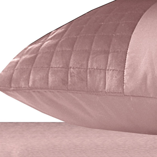 Velvet Band Pillowcase | Pink | 60cm x 70cm - The Bedding & Blankets Store