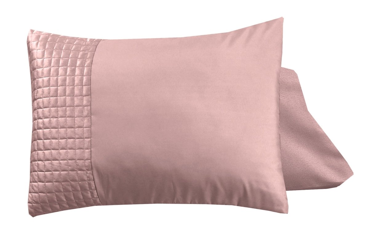 Velvet Band Pillowcase | Pink | 60cm x 70cm - The Bedding & Blankets Store