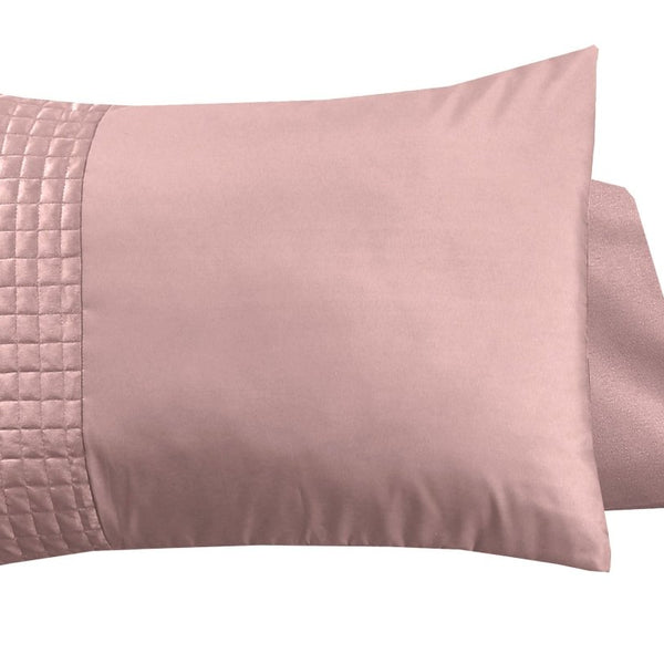 Velvet Band Pillowcase | Pink | 60cm x 70cm - The Bedding & Blankets Store