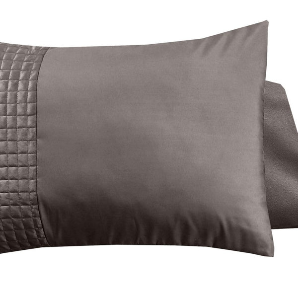 Velvet Band Pillowcase | Taupe | 60cm x 70cm - The Bedding & Blankets Store