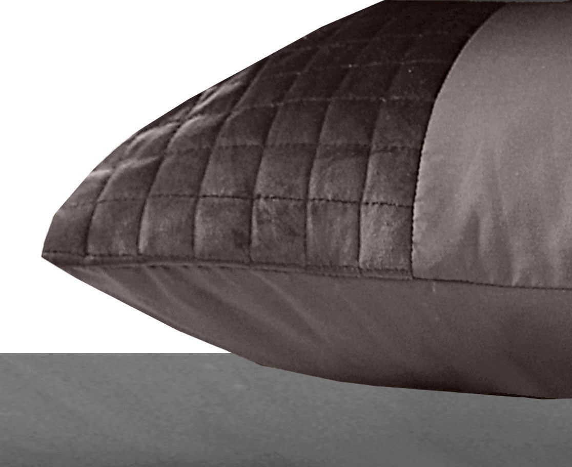 Velvet Band Pillowcase | Taupe | 60cm x 70cm - The Bedding & Blankets Store