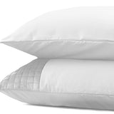 Velvet Band Pillowcase | White | 60cm x 70cm - The Bedding & Blankets Store