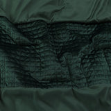 Velvet Duvet Cover Set Band | Green | Single - 140cm (W) x 220cm (L) - The Bedding & Blankets Store