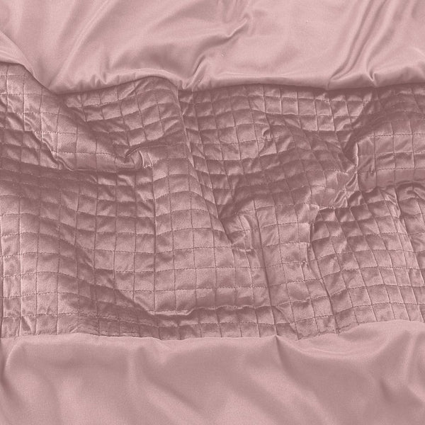 Velvet Duvet Cover Set Band | Pink | Single - 140cm (W) x 220cm (L) - The Bedding & Blankets Store