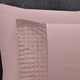 Velvet Duvet Cover Set Band | Pink | Single - 140cm (W) x 220cm (L) - The Bedding & Blankets Store