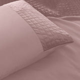 Velvet Duvet Cover Set Band | Pink | Single - 140cm (W) x 220cm (L) - The Bedding & Blankets Store