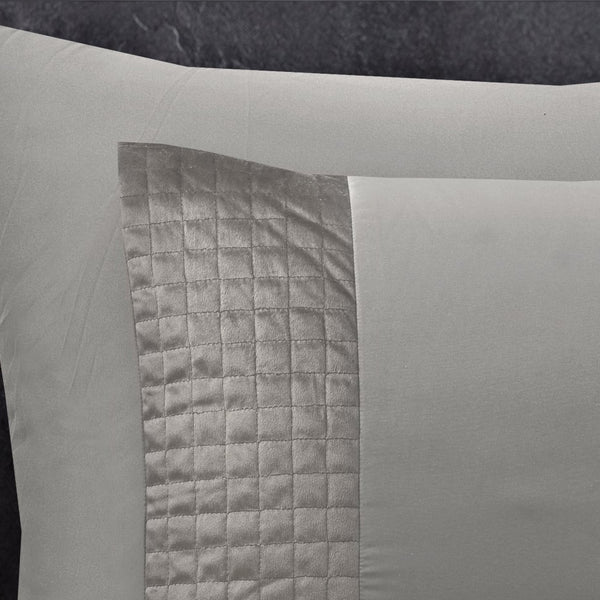 Velvet Duvet Cover Set Band | Sand | Single - 140cm (W) x 220cm (L) - The Bedding & Blankets Store