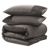 Velvet Duvet Cover Set Band | Taupe | Single - 140cm (W) x 220cm (L) - The Bedding & Blankets Store