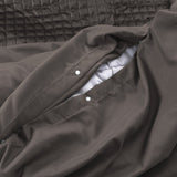 Velvet Duvet Cover Set Band | Taupe | Single - 140cm (W) x 220cm (L) - The Bedding & Blankets Store