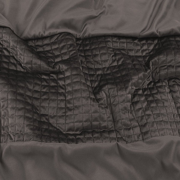 Velvet Duvet Cover Set Band | Taupe | Single - 140cm (W) x 220cm (L) - The Bedding & Blankets Store