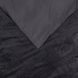Velvet Duvet Cover Set Crystal | Black | Single - 140cm (W) x 220cm (L) - The Bedding & Blankets Store