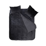Velvet Duvet Cover Set Crystal | Black | Single - 140cm (W) x 220cm (L) - The Bedding & Blankets Store