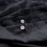 Velvet Duvet Cover Set Crystal | Black | Single - 140cm (W) x 220cm (L) - The Bedding & Blankets Store