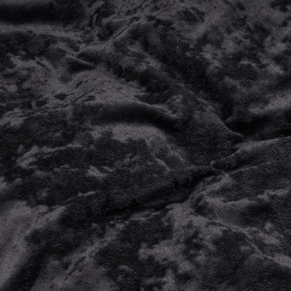 Velvet Duvet Cover Set Crystal | Black | Single - 140cm (W) x 220cm (L) - The Bedding & Blankets Store