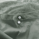Velvet Duvet Cover Set Crystal | Green | Single - 140cm (W) x 220cm (L) - The Bedding & Blankets Store