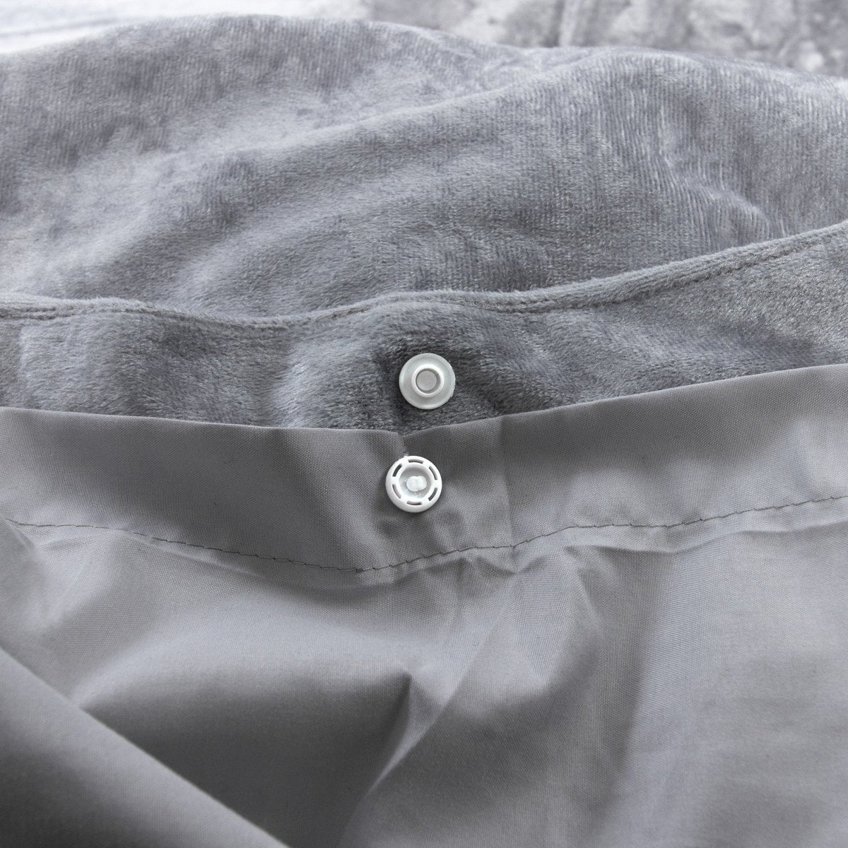Velvet Duvet Cover Set Crystal | Grey | Single - 140cm (W) x 220cm (L) - The Bedding & Blankets Store