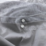 Velvet Duvet Cover Set Crystal | Grey | Single - 140cm (W) x 220cm (L) - The Bedding & Blankets Store