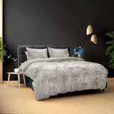 Velvet Duvet Cover Set Crystal | Sand | Single - 140cm (W) x 220cm (L) - The Bedding & Blankets Store
