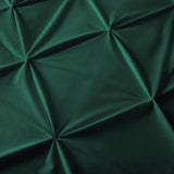 Velvet Duvet Cover Set Pintuck | Green | Double - 200cm (W) x 220cm (L) - The Bedding & Blankets Store