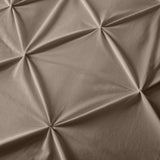 Velvet Duvet Cover Set Pintuck | Taupe | Single - 140cm (W) x 220cm (L) - The Bedding & Blankets Store