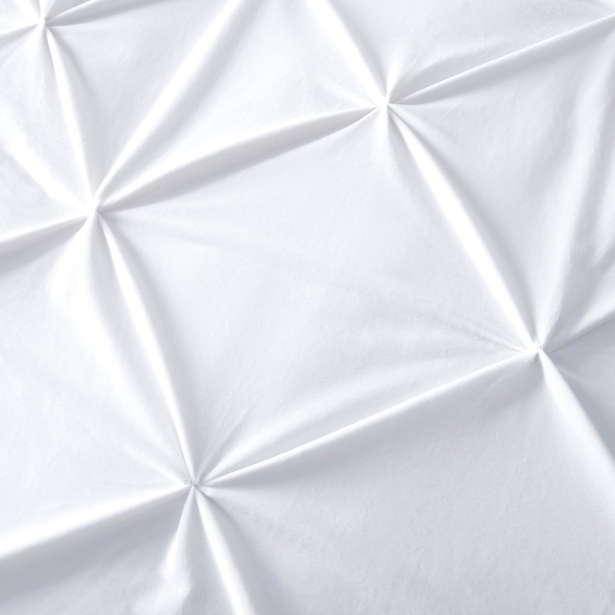 Velvet Duvet Cover Set Pintuck | White | Double - 200cm (W) x 220cm (L) - The Bedding & Blankets Store