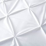 Velvet Duvet Cover Set Pintuck | White | Double - 200cm (W) x 220cm (L) - The Bedding & Blankets Store