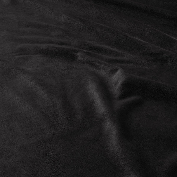 Velvet Duvet Cover Set Piping | Black | Single - 140cm (W) x 220cm (L) - The Bedding & Blankets Store