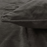 Velvet Duvet Cover Set Piping | Taupe | Single - 140cm (W) x 220cm (L) - The Bedding & Blankets Store