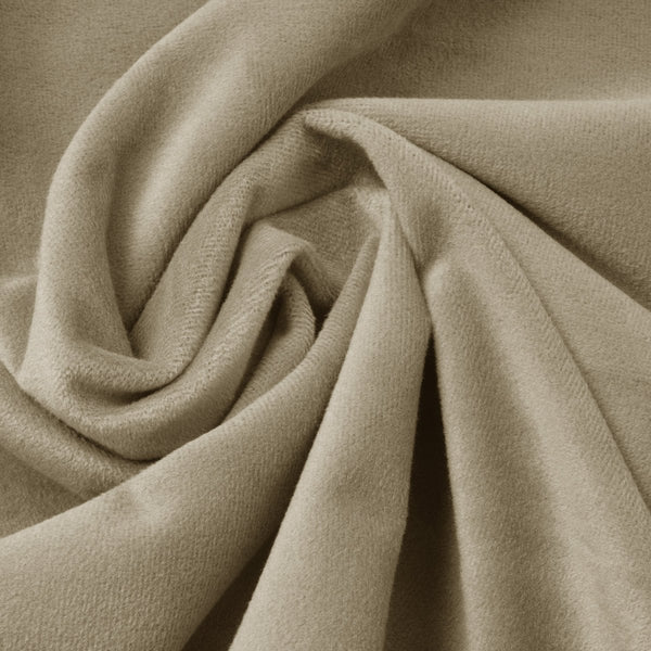 Velvet Duvet Cover Set Ruffles | Taupe | Double - 200cm (W) x 220cm (L) - The Bedding & Blankets Store