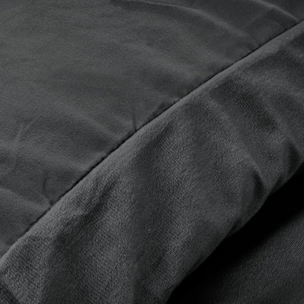 Velvet Duvet Cover Set Solid | Anthracite | Single - 140cm (W) x 220cm (L) - The Bedding & Blankets Store