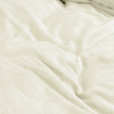 Velvet Duvet Cover Set Solid | Cream | Single - 140cm (W) x 220cm (L) - The Bedding & Blankets Store